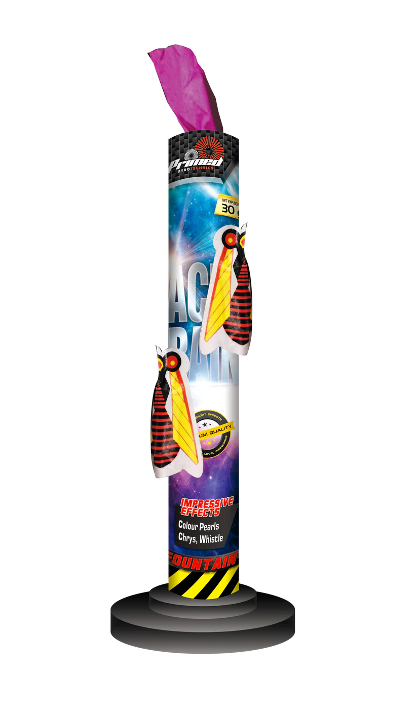 Colorful toy with a cylindrical design on a white background